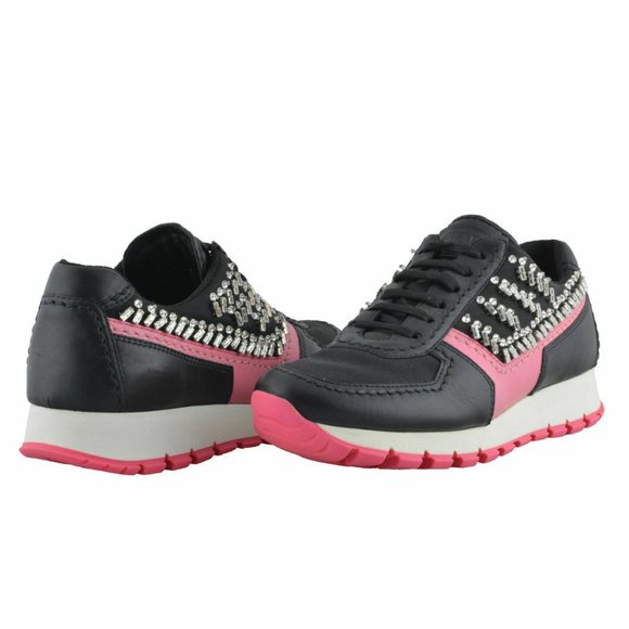 Prada Leather Beads Decorated Fashion Sneakers - Picture 8 of 8